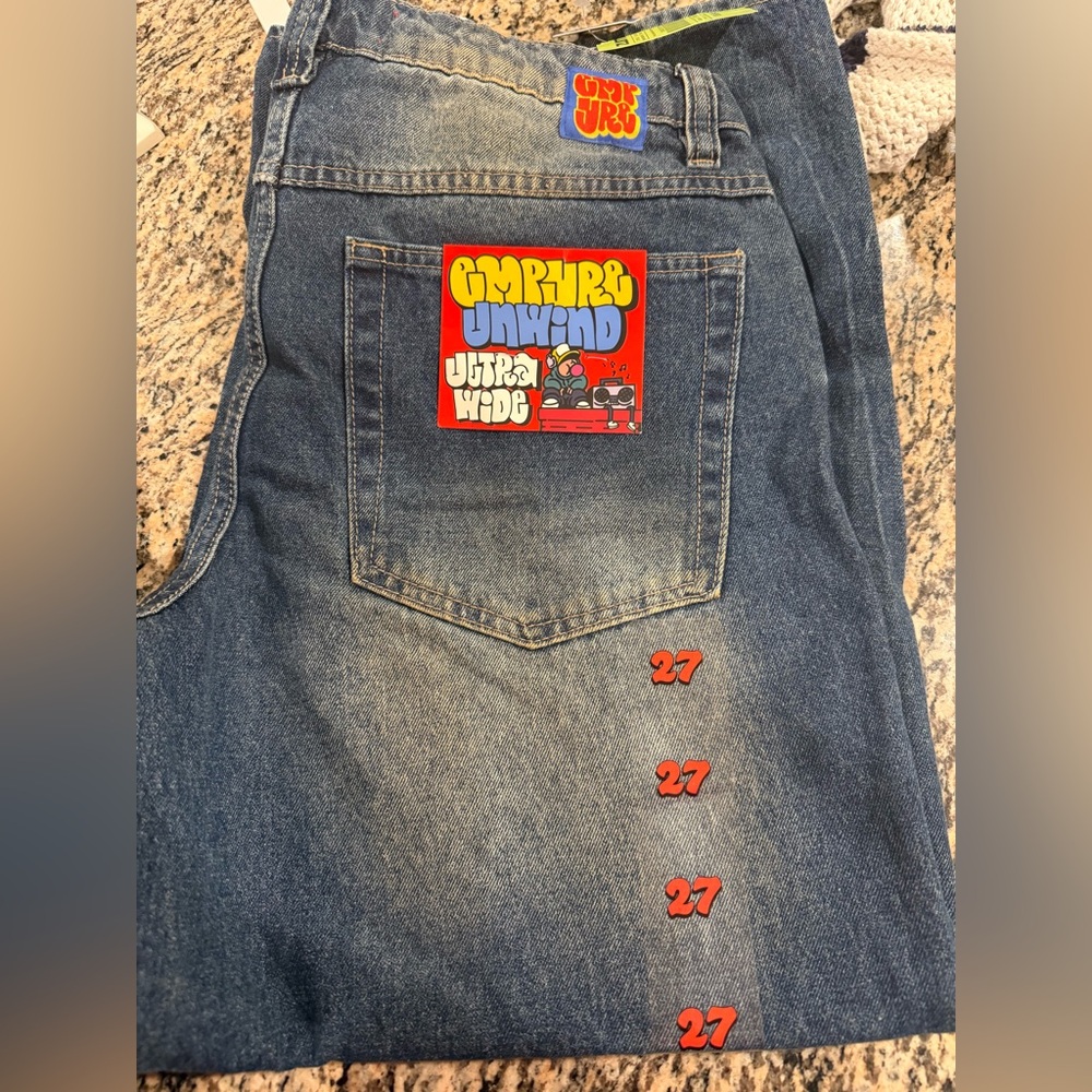 Empyre Blue Kids Jeans with Red Accents